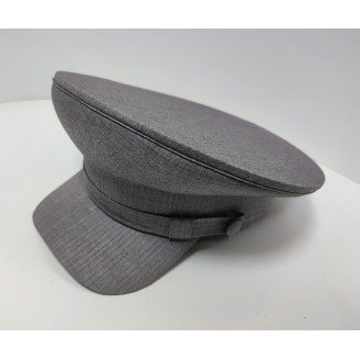 Мужская фуражка с козырьком, серая ткань Kepi015-1