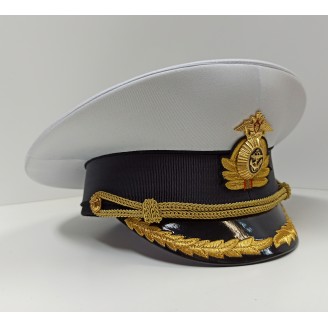 Фуражка ВМФ белая с  машинной вышивкой VMF008-1