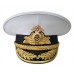 Фуражка ВМФ адмиральская белая с машинной вышивкой, чехол съёмный  (Предзаказ)