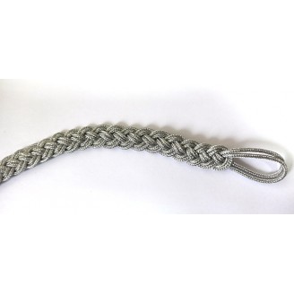 Филигранный шнур плетеный серебристый, металлизированная нить FR030