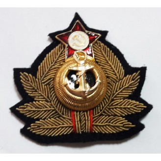Кокарда (краб) ВМФ СССР KRV001 ручная вышивка