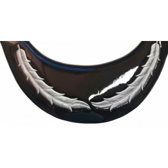 Козырек с машинной вышивкой КZ004