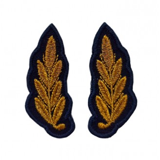 Вышивка на воротник офисной формы синего цвета ВВС РФ V056