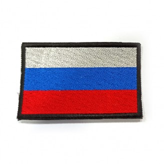 Шеврон вышитый Флаг России Триколор прямоугольный V095