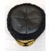 Шапка черный каракуль с верхом из кожи и ручной вышивкой по индивидуальному заказу